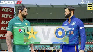 Cricket 22 PS5 Gameplay | India Vs Pakistan | 4K HDR | Most Thrilling Match Ever