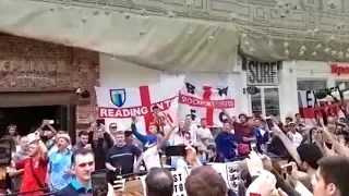 England Fans In Good Voice In Moscow - Russia 2018 World Cup