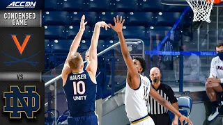 Virginia vs. Notre Dame Condensed Game | 2020-21 ACC Men's Basketball
