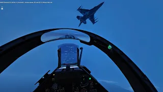 Mirage 2000C intense dogfight against F-16C Viper - DCS WORLD