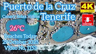 TENERIFE 🏝️ Puerto de la Cruz - Beaches Today - Canary IslandsTeneriffa Kanaren Canarias 29 OCT 2023