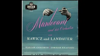 「ワルソー・コンチェルト　Music from the films」（1958）ラヴィッツ＆ランダウアー（piano)    マントヴァーニ楽団    Mantovani & his Orch.