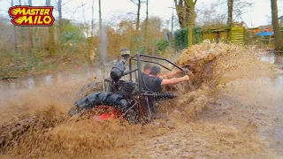 Home-made Buggy goes for a dive in the pond!