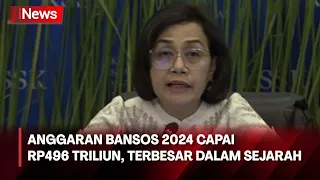 Menkeu Sri Mulyani Beberkan Anggaran Bansos 2024 Capai Rp496 Triliun