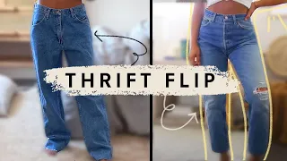 How to Tailor Men's Jeans *thrift flip*