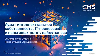 Аудит интеллектуальной собственности, IT-процессов и налоговых льгот: найдется все