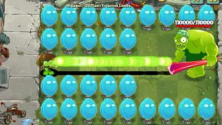 PvZ 2 Challenge - 100 Plants Level Max Vs Zoybean Gargantuar Zombie 110000 HP