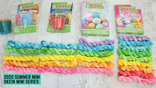 Swatching Different PAAS Easter Egg Dyeing Kits on Yarn (2020 SMSMS Night 1)