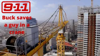 9-1-1 | Buck saves a guy on a crane