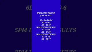 pcso lotto result June 24,2023