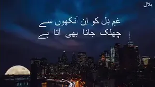 Gham e Dil ko In Ankhon se /Urdu aesthetics