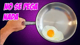 How to CURE STAINLESS STEEL PAN ► NEW METHOD ► LEARN HOW TO USE IT ✅