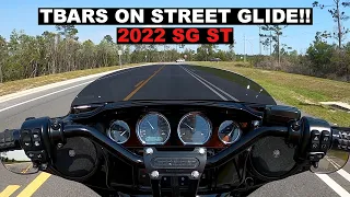 First person view of Tbars on 2022 Street Glide ST