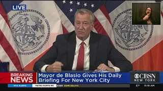 Mayor De Blasio's COVID Briefing As Vaccine Mandate Begins