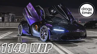 1140 WHP Mclaren 720S Stage X | Acceleration from 0-346 Km/h (215 mph)