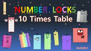 LEARN 10 TIMES TABLE - NUMBLY STUDY (with numberblocks) | MULTIPLICATION | LEARN TO COUNT