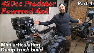 420cc Predator powered articulating 4x4 dump truck build part 4