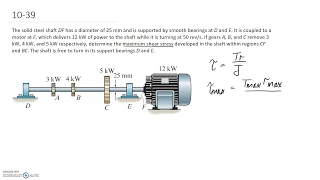 Shear Stress in Rotating Shaft