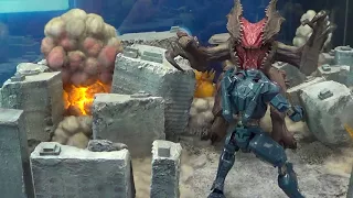 Bandai Gipsy Avenger vs Raijin Diorama Pacific Rim Uprising figures at NYCC 2017