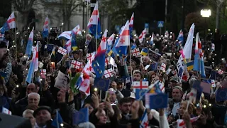 Demonstration für ein unabhängiges europäisches Georgien