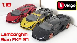 REVIEW: Bburago 1:18 Lamborghini Sián FKP 37 - Matte Black, Yellow/Black fade & Red