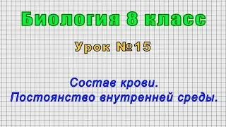 Биология 8 класс (Урок№15 - Состав крови. Постоянство внутренней среды.)