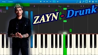 ZAYN - Drunk [Piano Tutorial] Synthesia