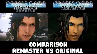 Zack Eyes Comparison Remaster vs Original - Crisis Core Final Fantasy 7 Reunion