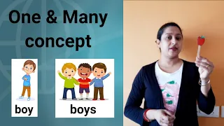 One and Many concept for kids | Singular and Plural number