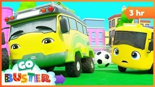 Buster & Daddy Play Soccer !!! | Go Buster - Bus Cartoons & Kids Stories