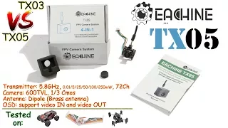 Eachine TX05 (4-IN-1) 5.8Ghz, 72Ch, OSD, up to 250mW - VTX, 600TVL, 1/3 Cmos - Cam, Dipole Antenna