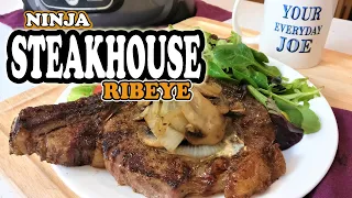 Steakhouse Ribeye in the Ninja Foodi | Ribeye Steak with caramelized onions and mushrooms