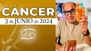 CÁNCER | Horóscopo de hoy 3 de Junio 2024 | La vida te da sorpresas, sorpresas te da la vida