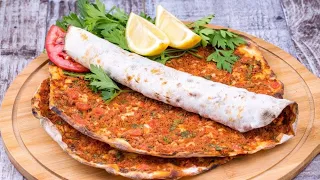 EVDE LAHMACUN YAPMAK HEM KOLAY HEM DAHA LEZZETLİ | PÜF NOKTALARI İLE LAHMACUN TARİFİ 🇹🇷🇧🇷