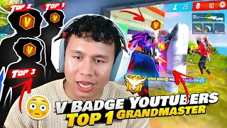 I Killed V Badge Youtubers with Headshots 😎 Top 1 Pro Lobby Game 😱 Tonde Gamer