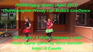 (KN09)Gypsy Queen By Wendy Loh-Kickick Line Dance (Line Dance)