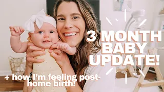 3 MONTH BABY + POSTPARTUM UPDATE! HOW I'M FEELING AFTER HOME BIRTH! + BELLY SHOT | Emma Donaldson