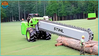 199 Dangerous Fastest Chainsaw Cutting Tree Machine Working At Another Level