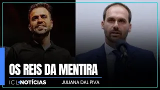 Pablo Marçal e Eduardo Bolsonaro são os recordistas de fake news sobre a tragédia gaúcha.