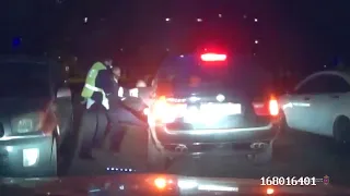 В Волгограде на видео попали погоня и задержание пьяного водителя