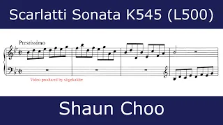 Domenico Scarlatti - Sonata in B flat major K545 (Shaun Choo)