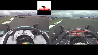 Lewis Hamilton and Max verstappen's Onboard race start | British GP 2022