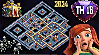 اقوئ تصميم تاون 16 🔥🔥للحرب والدوري الأسطوري 2024حصرا🔥+رابط التحميل #كلاش_اوف_كلانس Clash of Clans