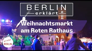 [4K] Weihnachtsmarkt am Roten Rathaus in Berlin