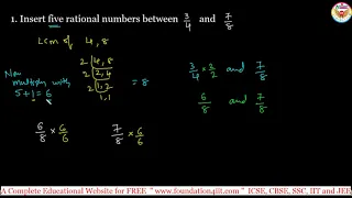 Finding Large Number of Rational Numbers Between two given rational Numbers || Class 8 Maths ||