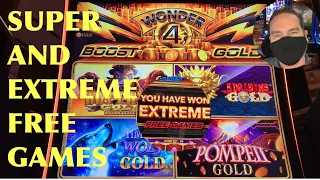 Super and Extreme Bonuses on Wonder 4 Boost Gold feat. Timber Wolf, 5 Dragons, and Pompeii Gold