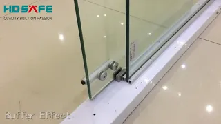 Hdsafe Frameless double side opening glass sliding door