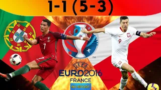 Portugal vs Poland 1-1 (pen 5-3) - HD1080  EURO 2016