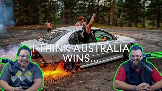 Americans React to Australia Burnouts VS America Burnouts