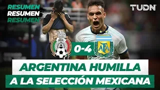 Argentina humilla al Tri | Resumen y Goles México 0 -  4 Argentina | Partido Amistoso | TUDN